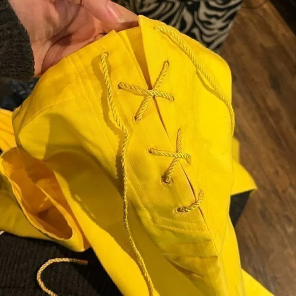 Ralph Lauren Black Label yellow silk blend dress pants - Picture 4 of 5